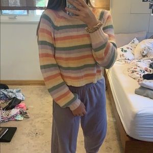 rainbow pullover sweater